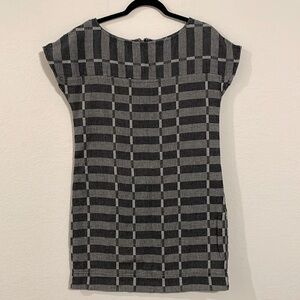 Lou & Grey Women’s Dress Medium Black & Grey 100% Cotton Contemporary